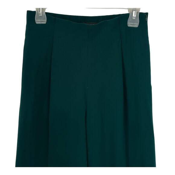 J. Crew Wide Leg Pleated Pant in Matte Crepe Emerald Green H2815 Size 2 - Picture 5 of 12